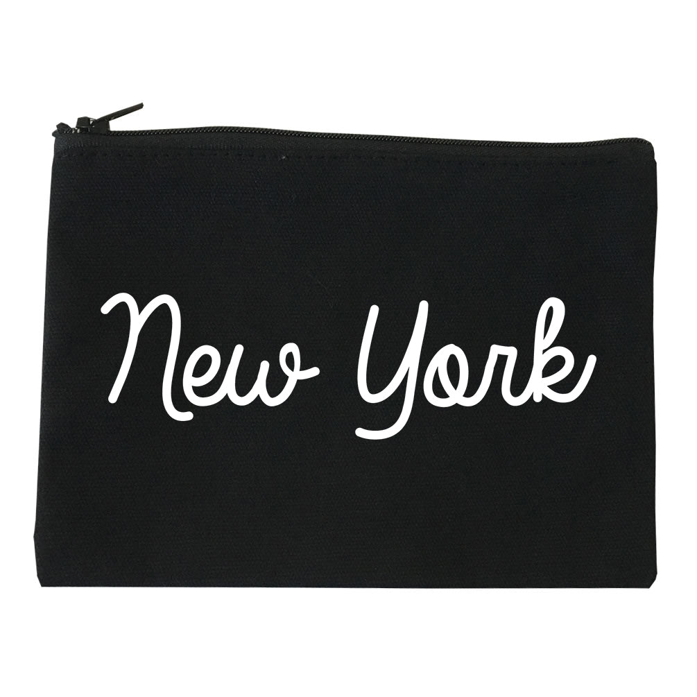 New York NY Script Chest black Makeup Bag