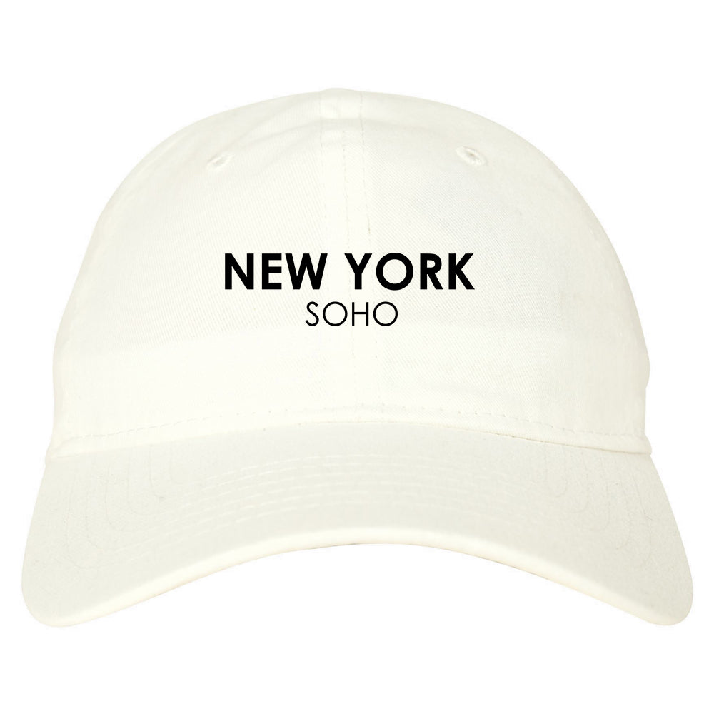 New York Soho Dad Hat White