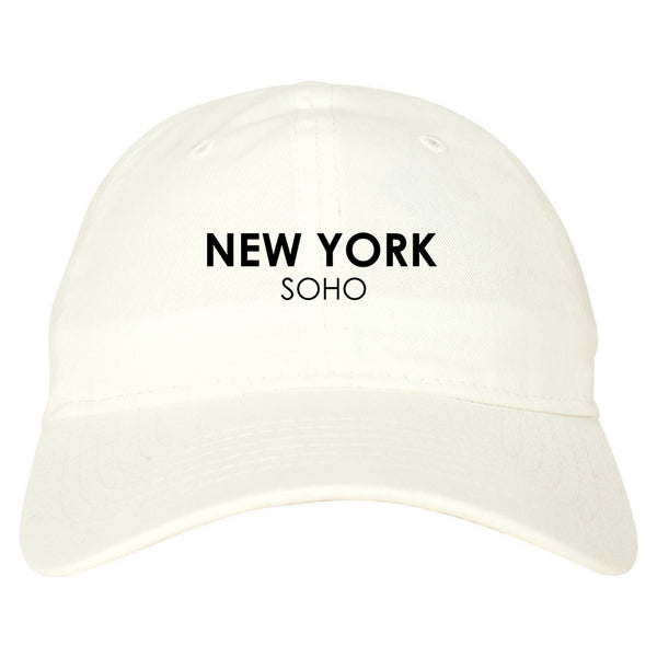 New York Soho Dad Hat White