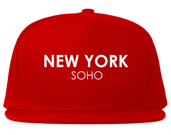 New York Soho Snapback Hat Red