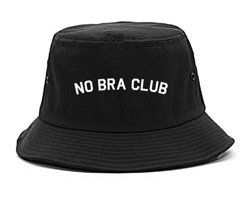 No Bra Club Feminist Bucket Hat Black