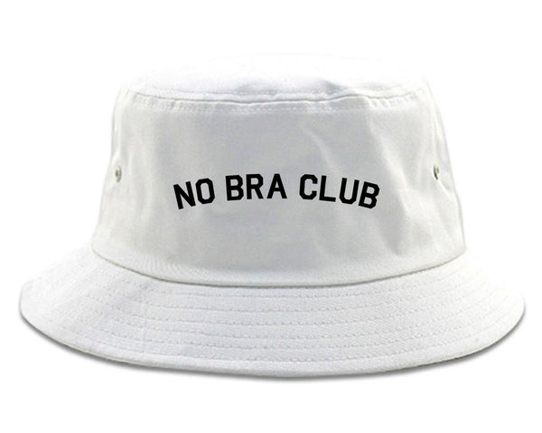 No Bra Club Feminist Bucket Hat White