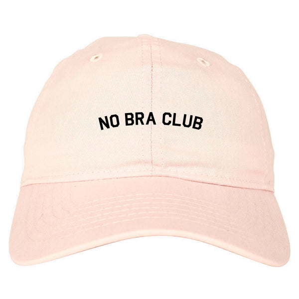 No Bra Club Feminist Dad Hat Pink