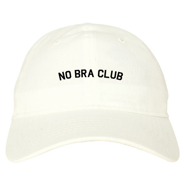 No Bra Club Feminist Dad Hat White