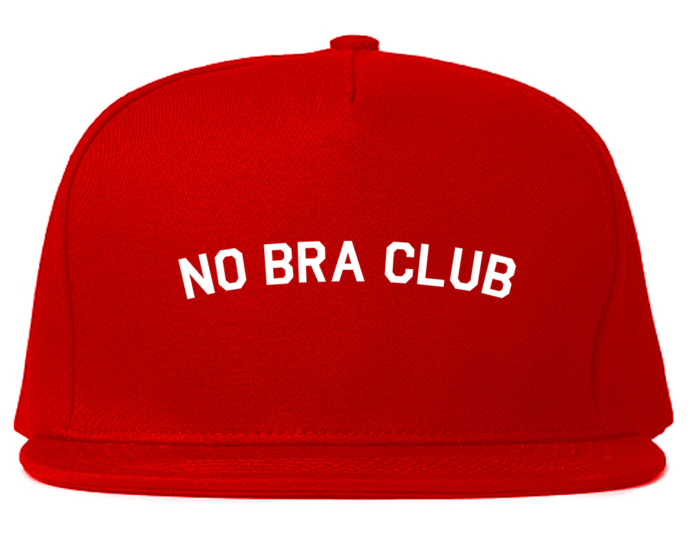 No Bra Club Feminist Snapback Hat Red