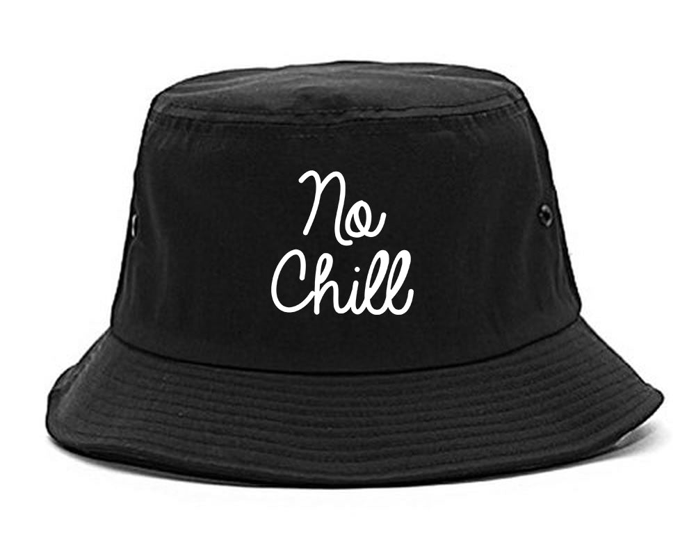 No Chill Funny Vibes Chest black Bucket Hat