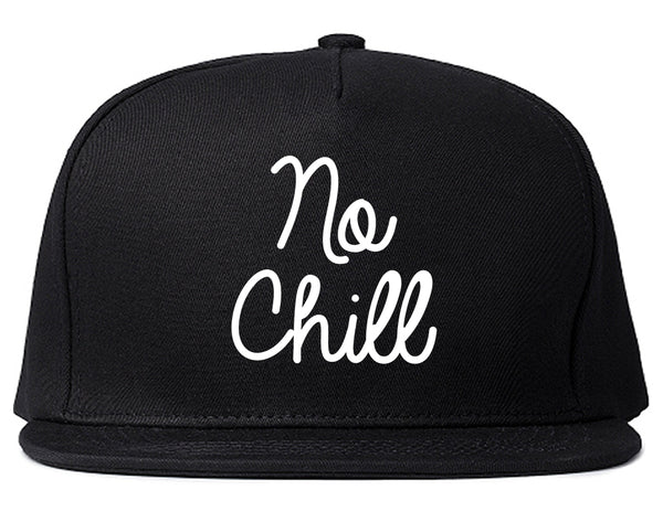 No Chill Funny Vibes Chest Black Snapback Hat
