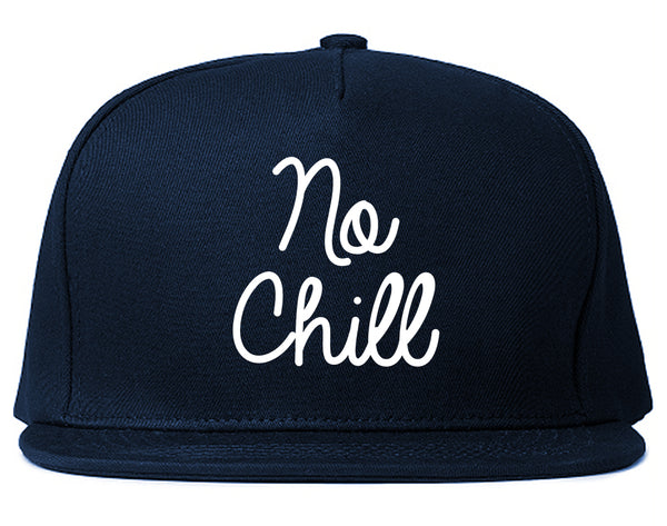 No Chill Funny Vibes Chest Blue Snapback Hat