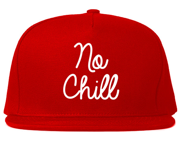 No Chill Funny Vibes Chest Red Snapback Hat