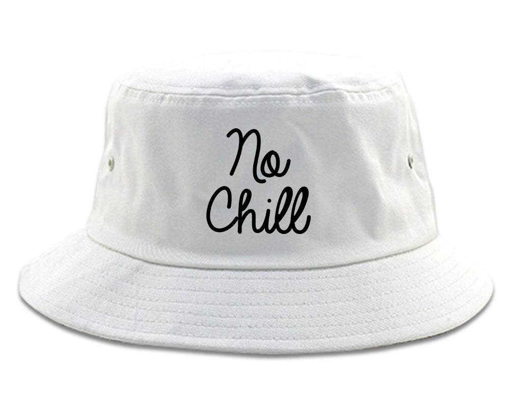 No Chill Funny Vibes Chest white Bucket Hat