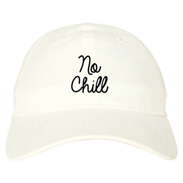 No Chill Funny Vibes Chest white dad hat