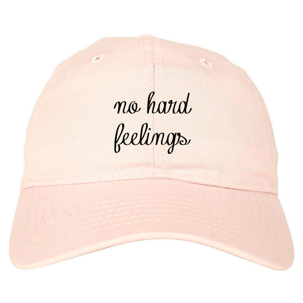 No Hard Feelings Chest pink dad hat