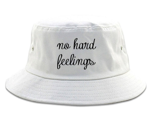 No Hard Feelings Chest white Bucket Hat