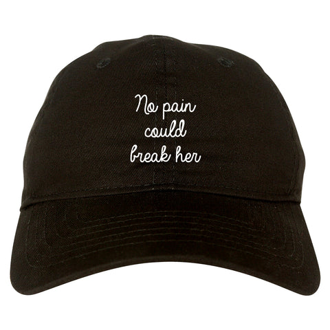 No Pain Strong Woman Chest black dad hat