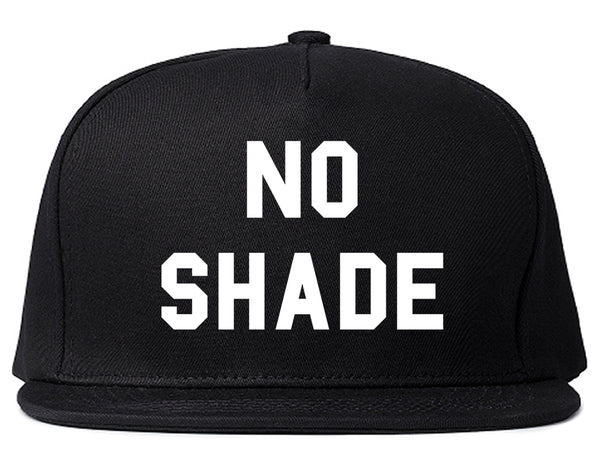 No Shade Funny Chest Black Snapback Hat