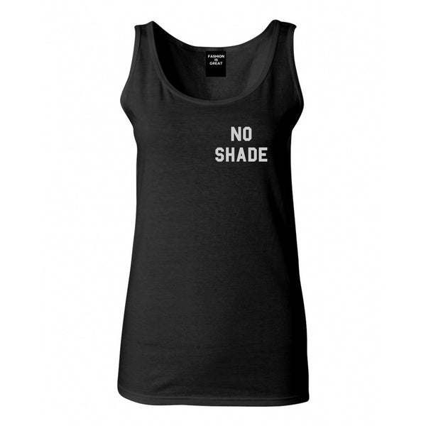 No Shade Funny Chest Black Womens Tank Top