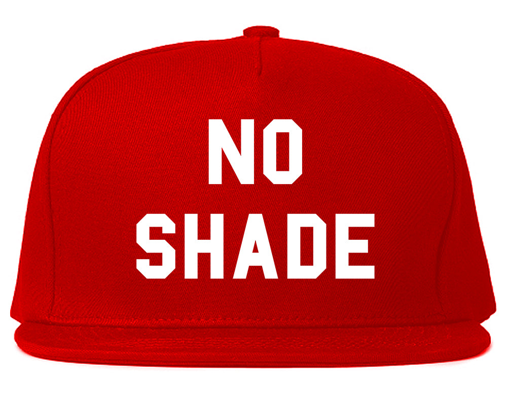 No Shade Funny Chest Red Snapback Hat