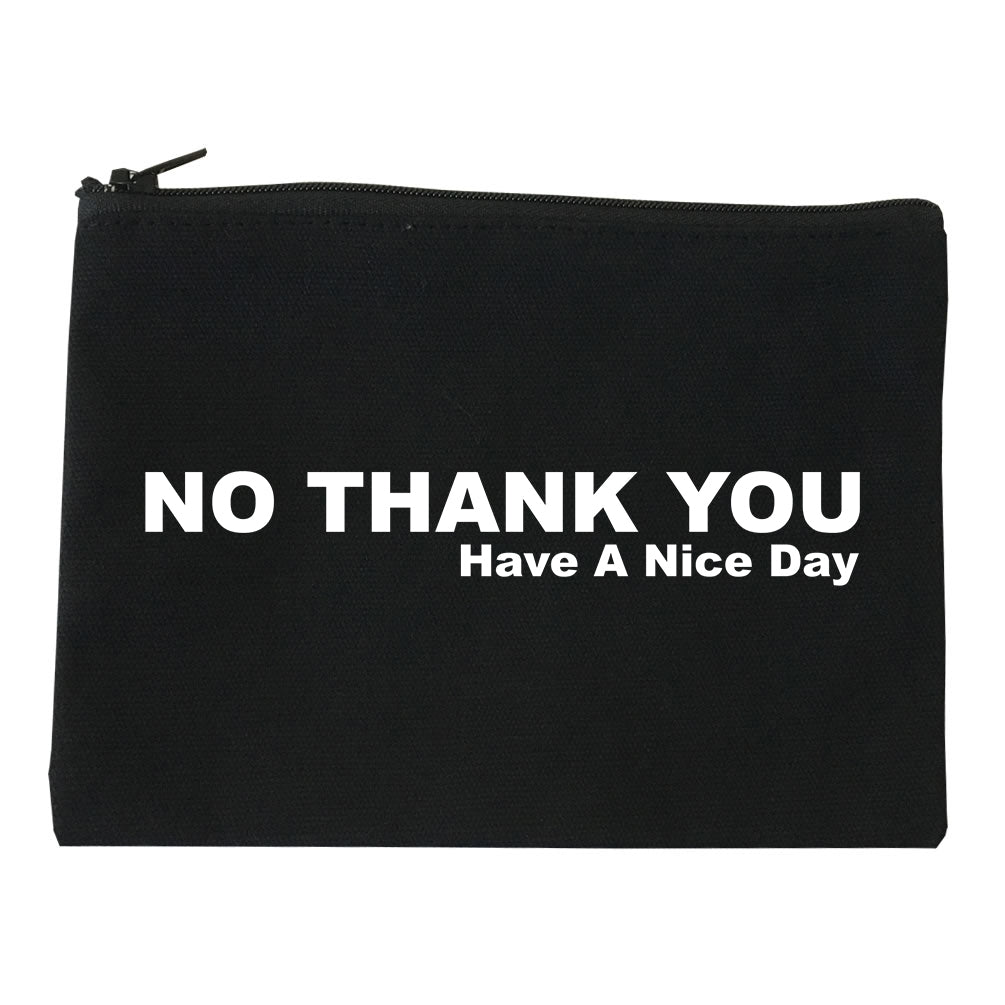 No Thank You Have A Nice Day Makeup Bag Red