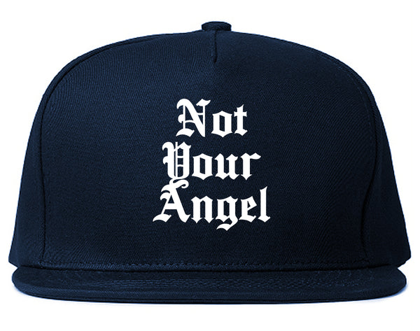 Not Your Angel Goth Blue Snapback Hat