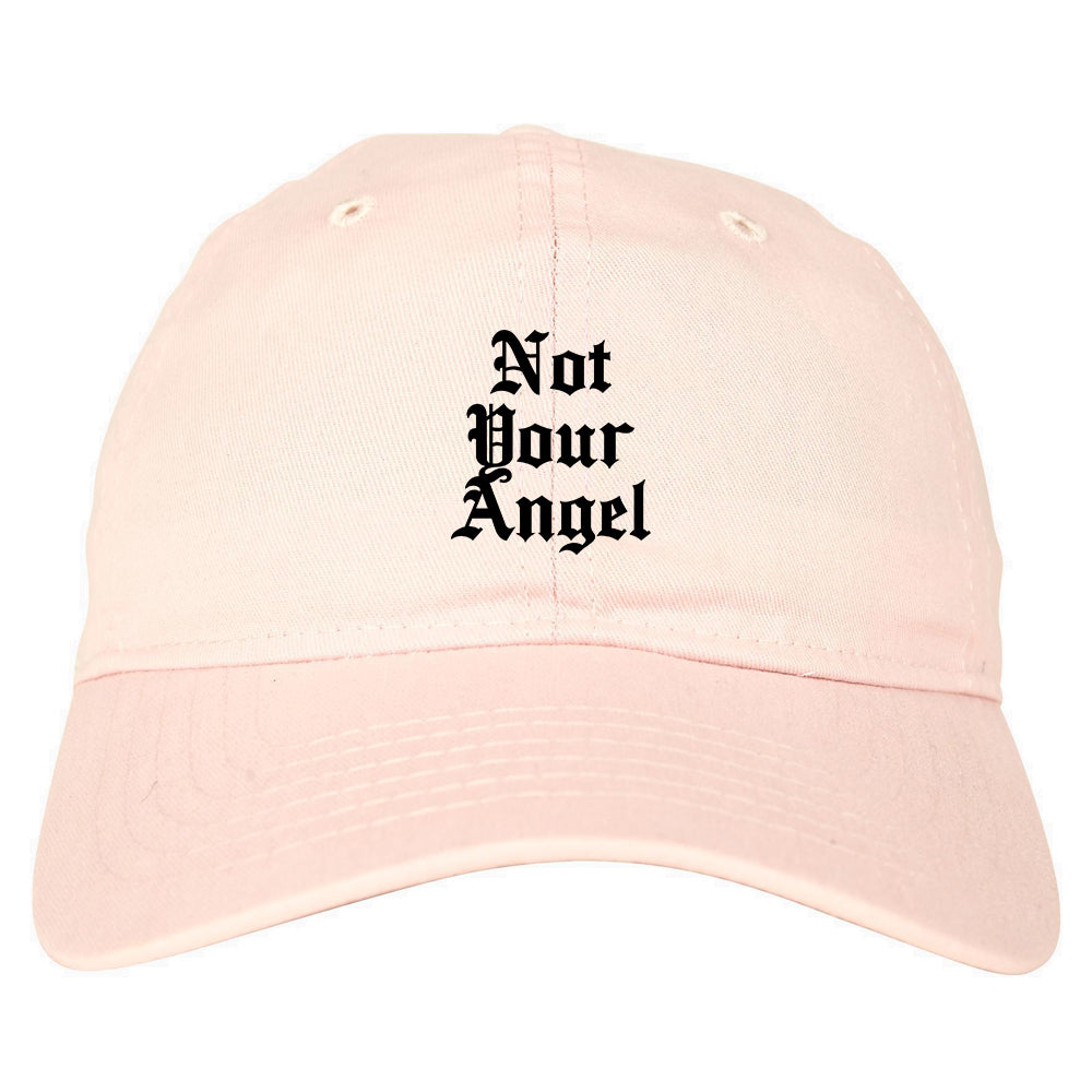Not Your Angel Goth pink dad hat