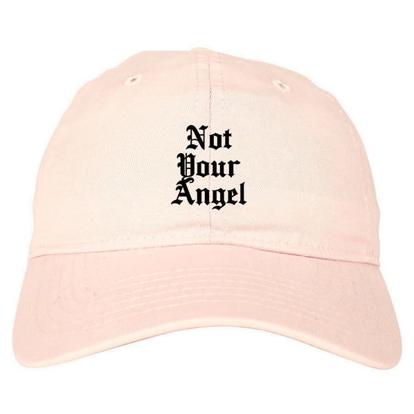 Not Your Angel Goth pink dad hat