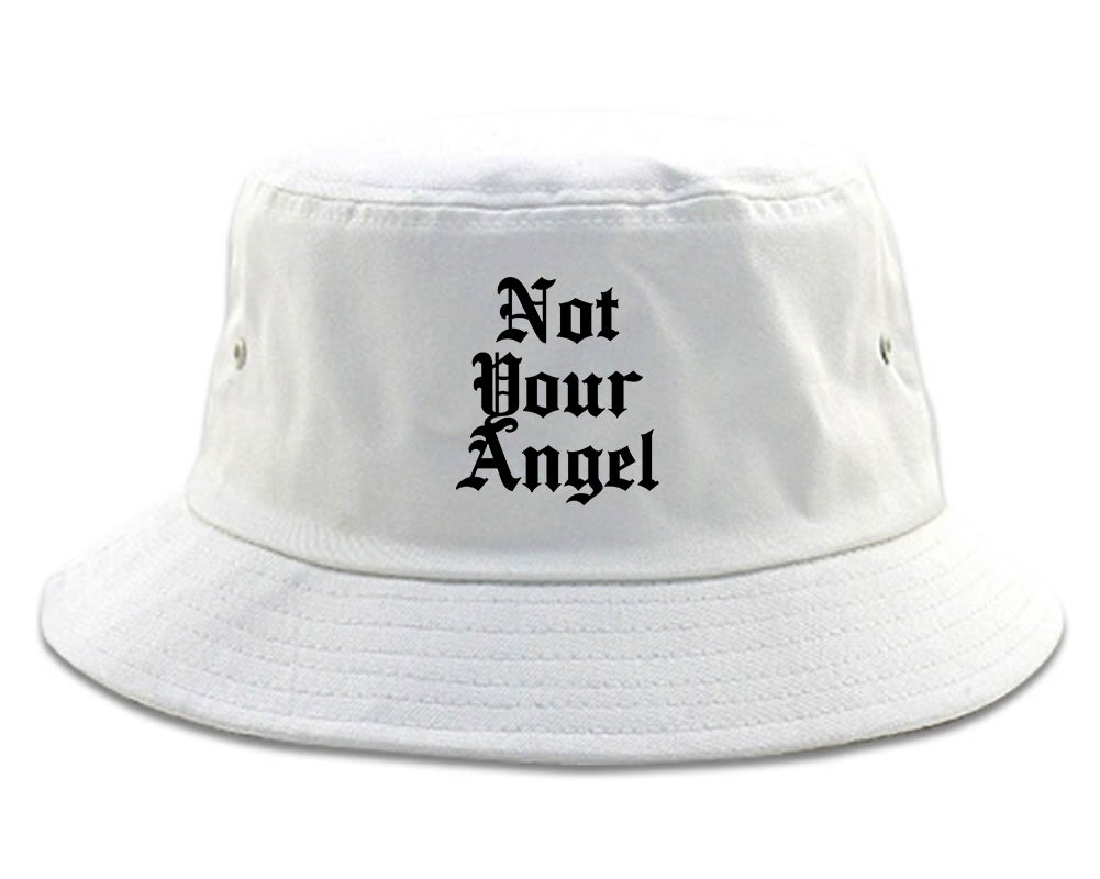 Not Your Angel Goth white Bucket Hat