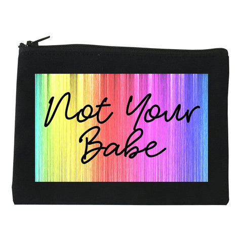 Not Your Babe Rainbow black Makeup Bag