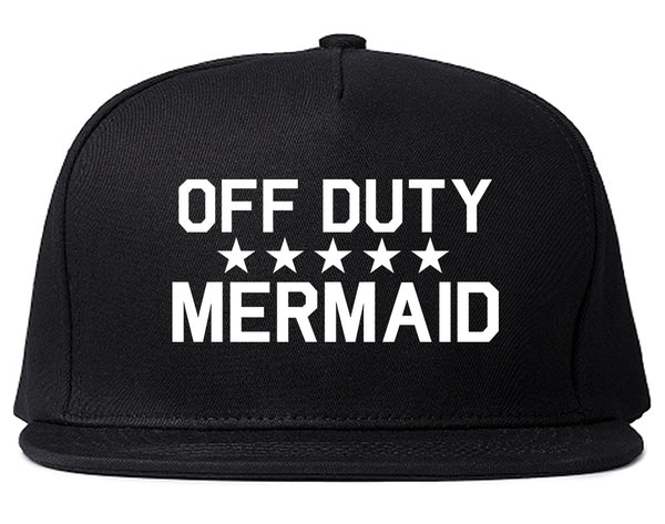 Off Duty Mermaid Black Snapback Hat