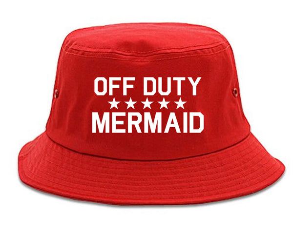 Off Duty Mermaid red Bucket Hat