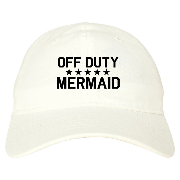 Off Duty Mermaid white dad hat