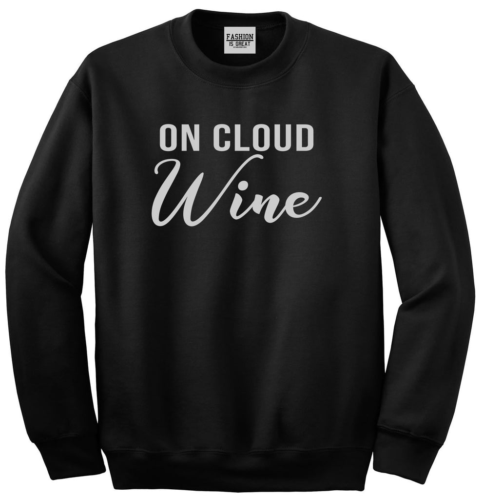 On Cloud Wine Nine Bachelorette Black Crewneck Sweatshirt