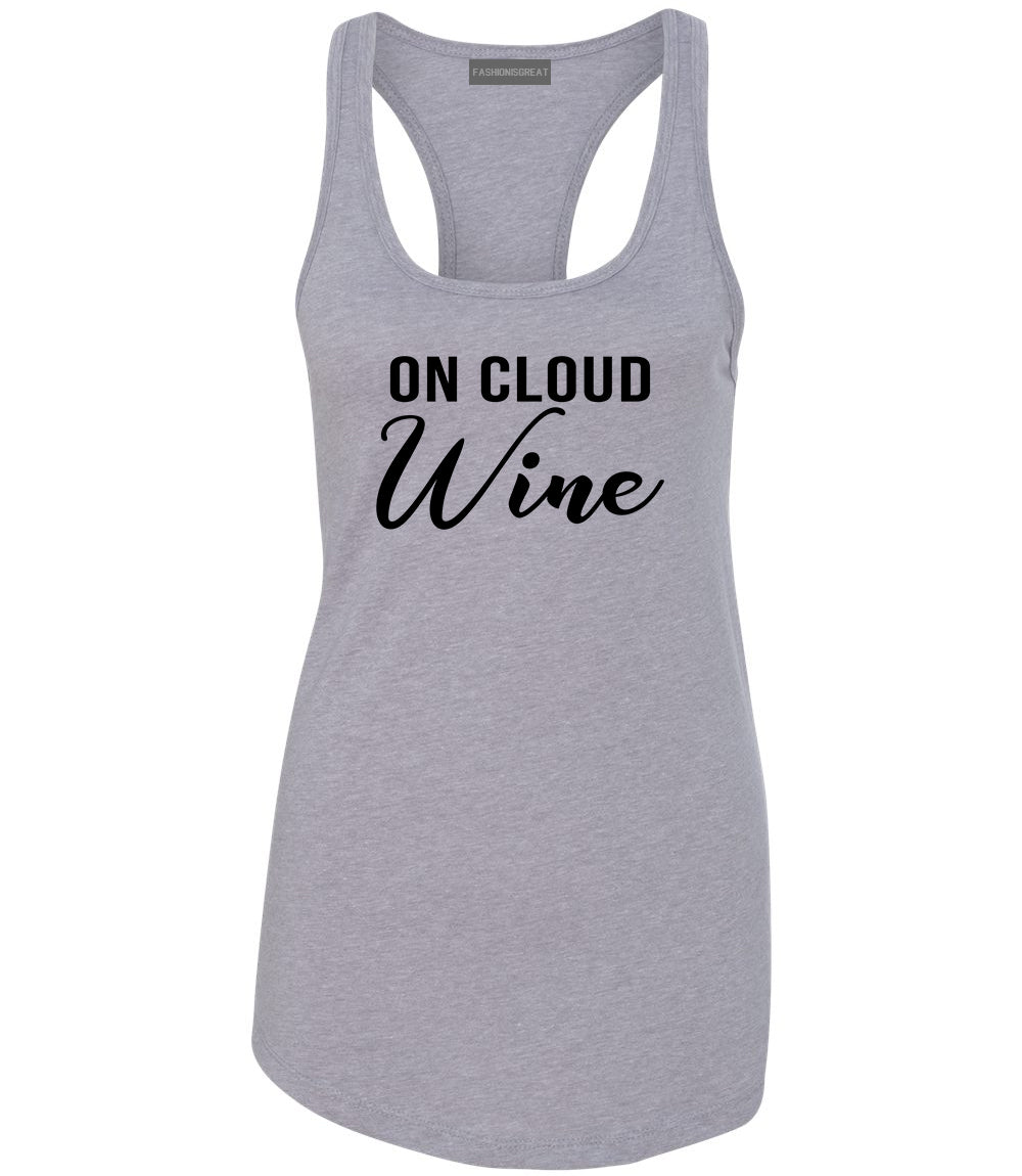 On Cloud Wine Nine Bachelorette Grey Racerback Tank Top