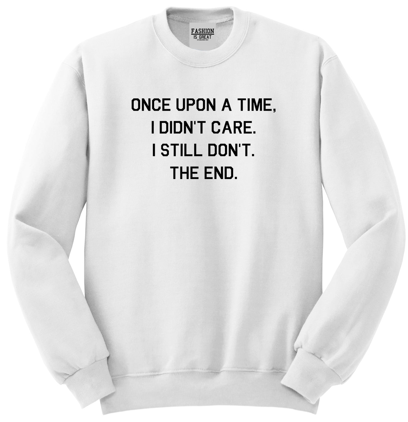 Once Upon A Time White Womens Crewneck Sweatshirt