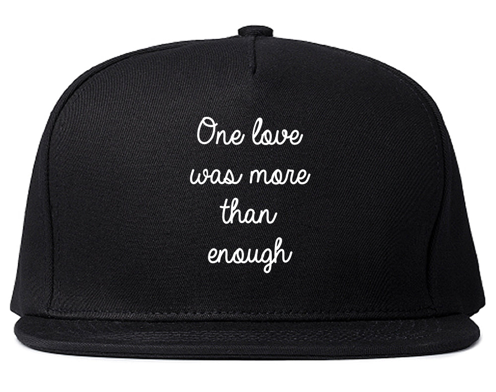 One Love Poem Vibes Chest Black Snapback Hat