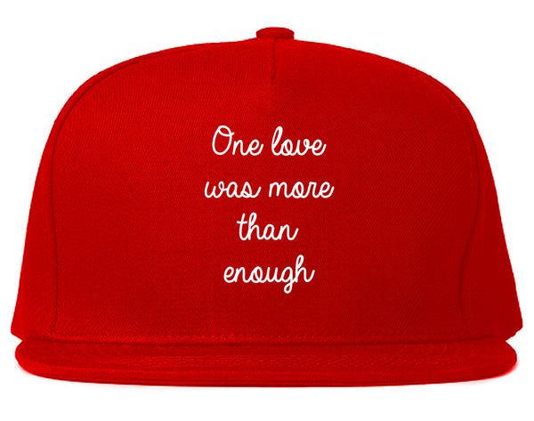 One Love Poem Vibes Chest Red Snapback Hat