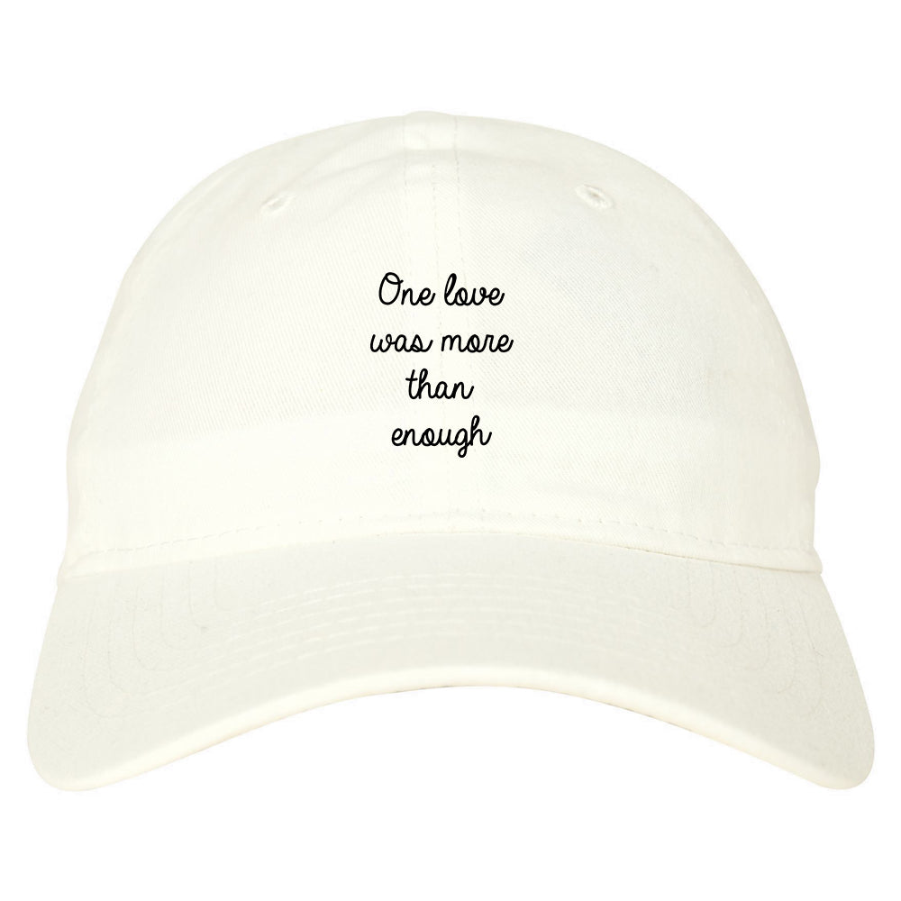 One Love Poem Vibes Chest white dad hat