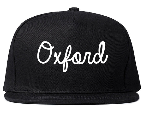 Oxford Britain Script Chest Black Snapback Hat