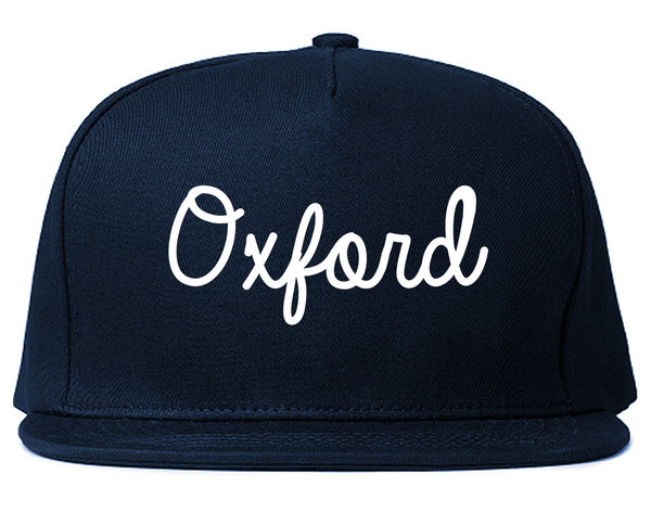 Oxford Britain Script Chest Blue Snapback Hat