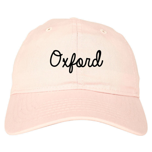 Oxford Britain Script Chest pink dad hat