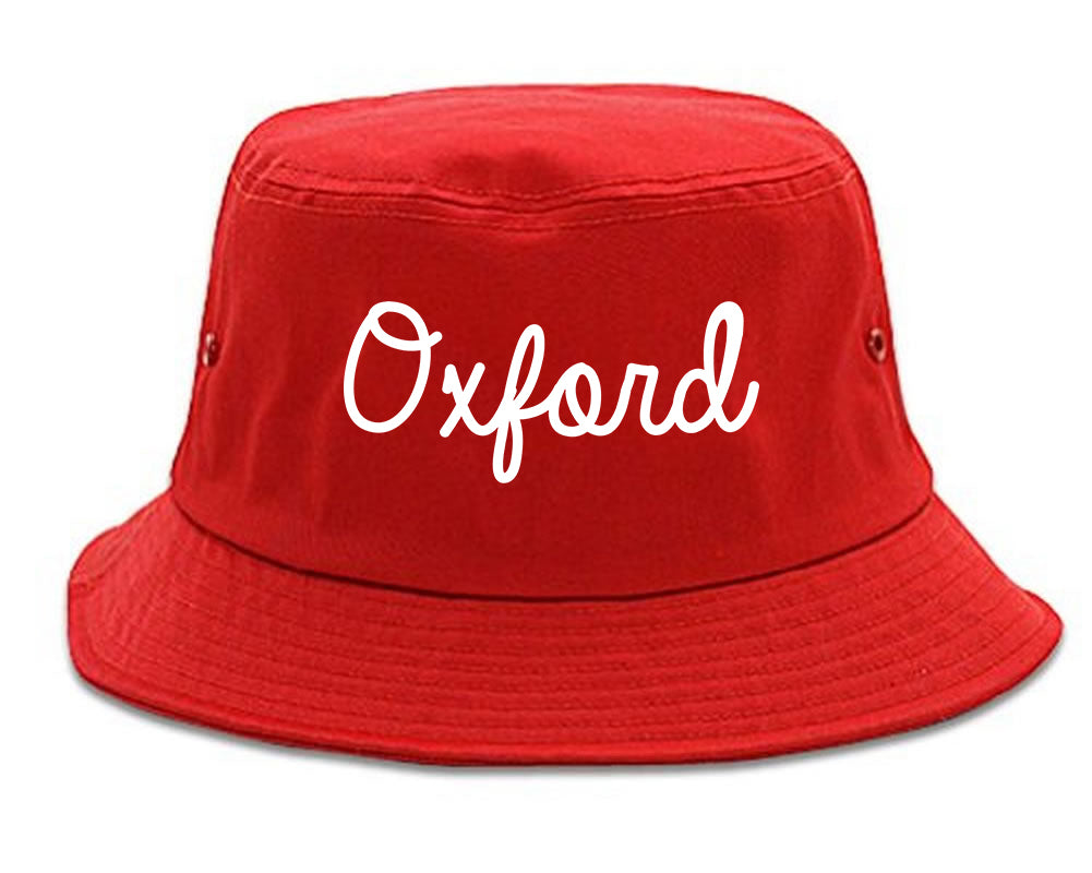 Oxford Britain Script Chest red Bucket Hat