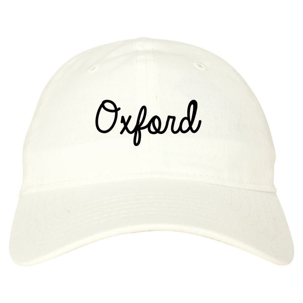 Oxford Britain Script Chest white dad hat