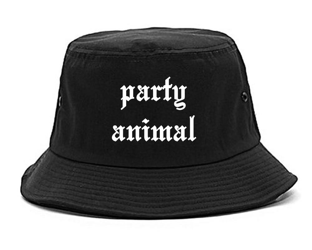 Party Animal Black Bucket Hat