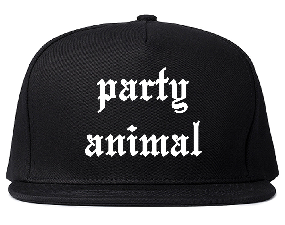 Party Animal Black Snapback Hat