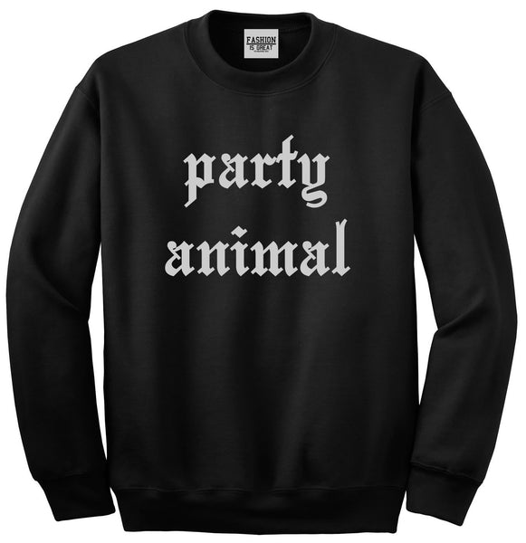 Party Animal Black Crewneck Sweatshirt