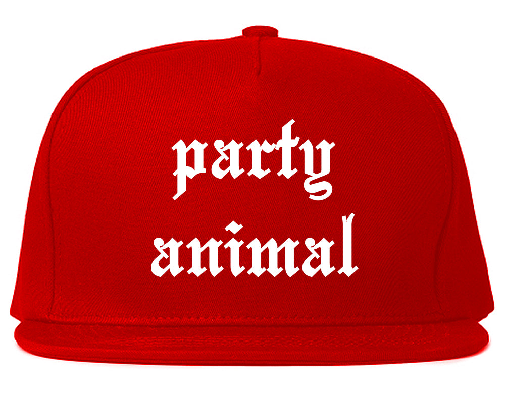 Party Animal Red Snapback Hat