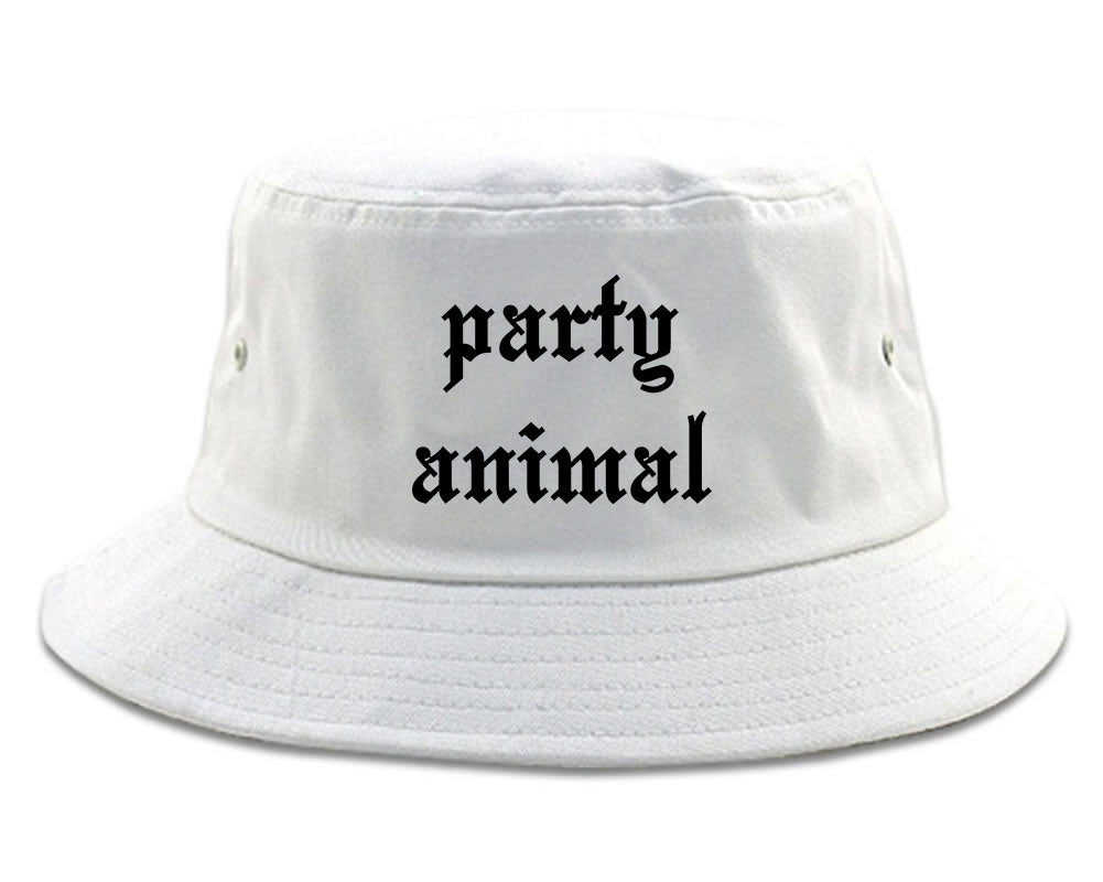 Party Animal White Bucket Hat
