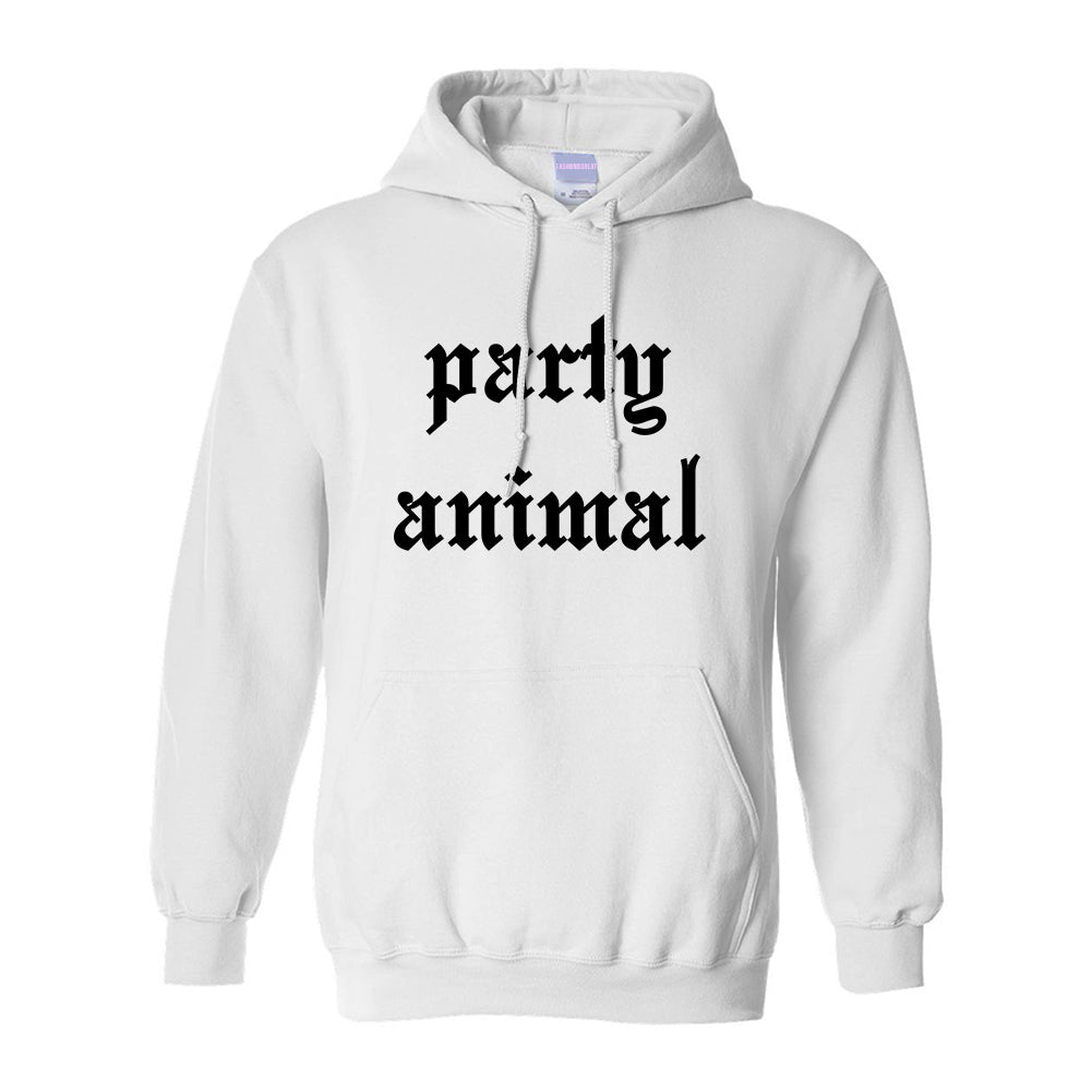 Party Animal White Pullover Hoodie