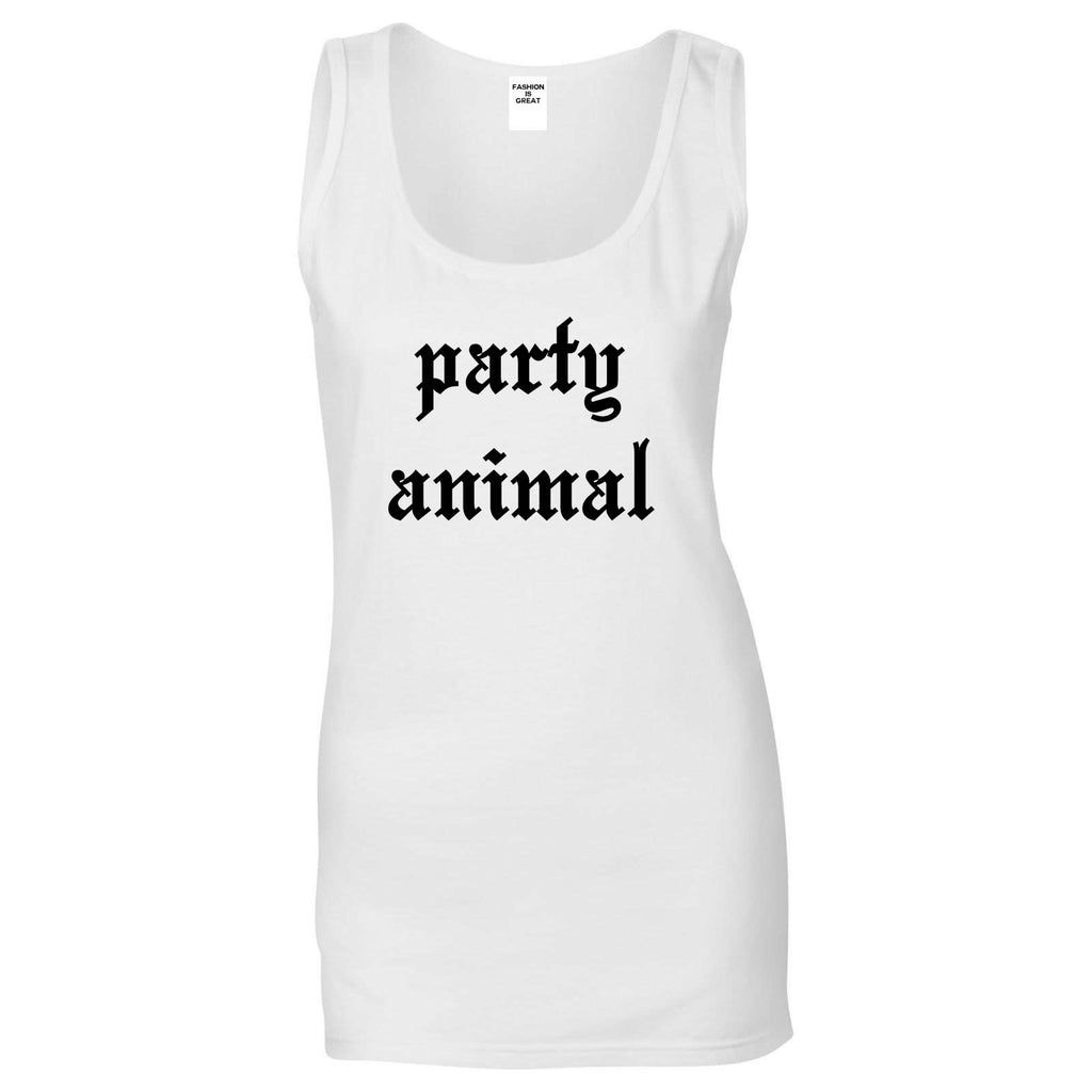 Party Animal White Tank Top