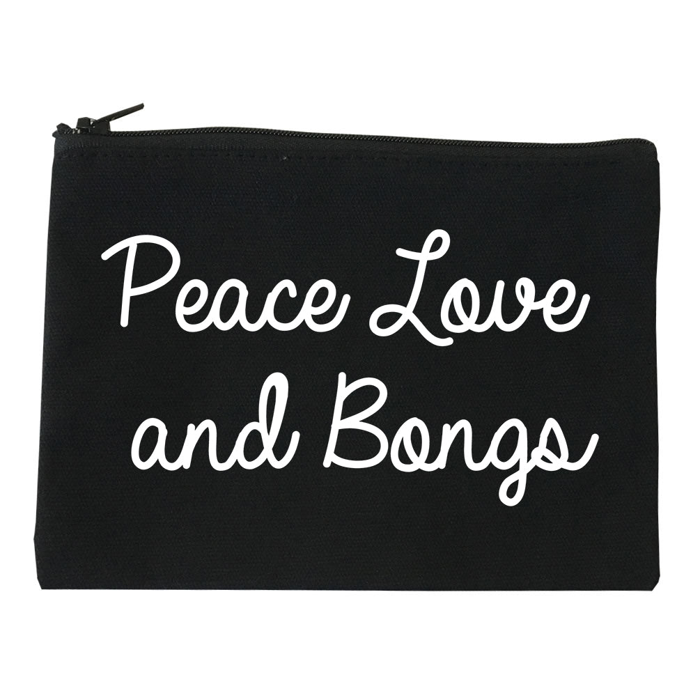 Peace Love Bongs Weed Pot Makeup Bag Red
