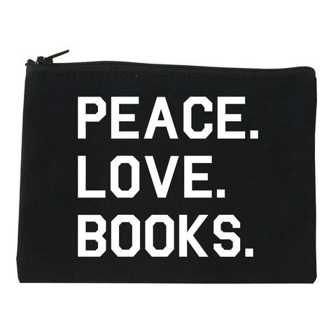 Peace Love Books black Makeup Bag